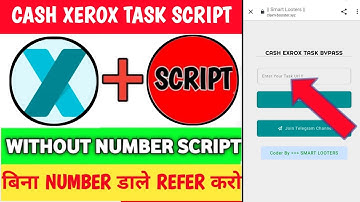 Cash Xerox App Script | Pocket King Refer Script | Without Number Script | refer script today |