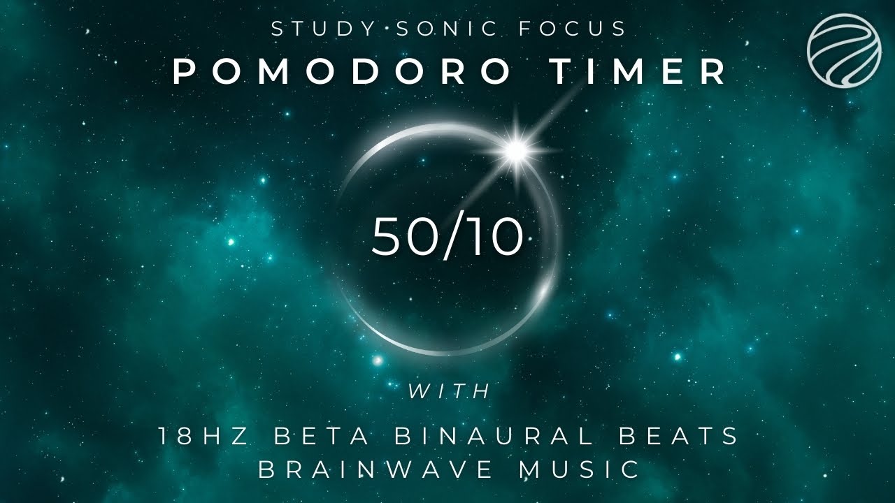 3 HOUR STUDY WITH POMODORO TIMER (50/10) | Chill Beta Binaural Beats ...