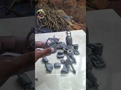 clay mini kichan set makeing at home.