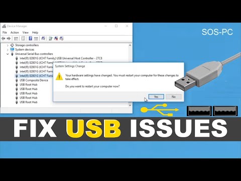 কিভাবে USB পোর্টগুলি কাজ করছে না বা স্বীকৃত নয় (উইন্ডোজ 10, 8.1, 8, 7 এবং ভিস্তা) / ল্যাপটপ এবং পিসি ঠিক করবেন