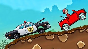 Hill Climb Racing - Red Car Race Gameplay Walkthrough Part 1 - Jeep care car ( iOS, Android ) #5