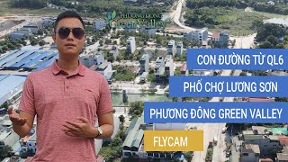 Review Con Đường Từ Phố Chợ Lương Sơn Vào Dự Án Đất Nền Đấu Giá Phương Đông Green Valley