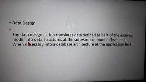 Data design in Software Engineering