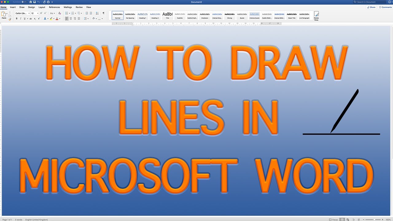 How To Draw Lines In Microsoft Word Draw Lines In Word Quick And Easy 19 Youtube