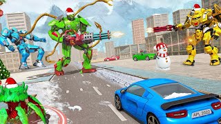 Octopus Robot Game |  Blue Super Car Attack | Octopus Android Game screenshot 3