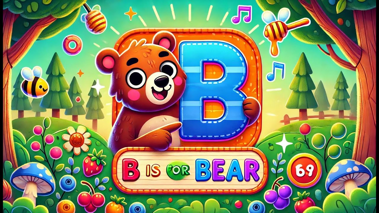 B is for Bear 🐻 | Fun Alphabet Song for Kids 🎶 | Learn the Letter B ...