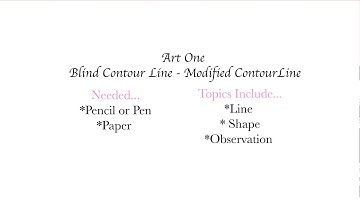 Blind contour line - modified contour line