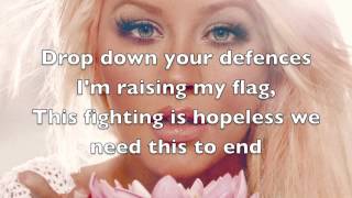 Video voorbeeld van "Christina Aguilera - Cease Fire Lyrics (Full)"