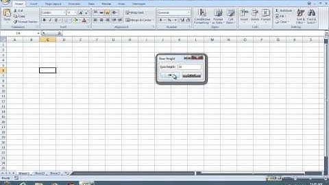 How to change Excel 2007 Cell Size