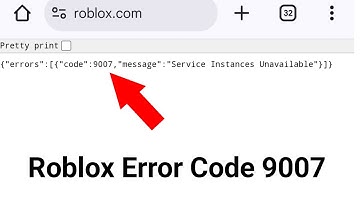 Roblox Error Code 9007 Problem || Error Code 9007 Service Instances Unavailable Problem