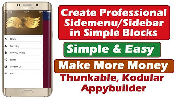 How to create Sidemenu in kodular | Easy & Simple Blocks | Riyan Talks