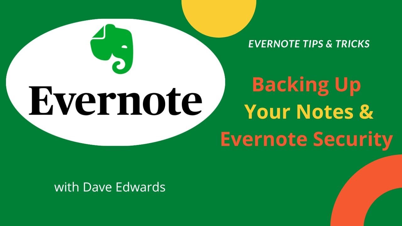 Evernote Tips: Backing Your Notes and Evernote Security - YouTube