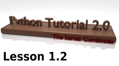 Python Tutorial 2016 Lesson 1.2 - The range() Function