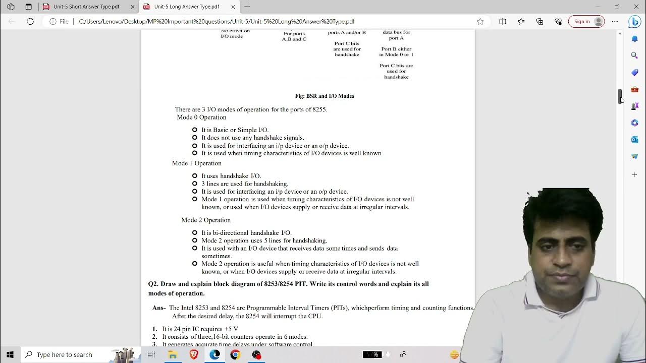 Unit 5 Microprocessor most important short and long questions with