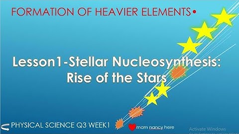 How Heavy Elements Formed: Stellar Nucleosynthesis_Physical Science