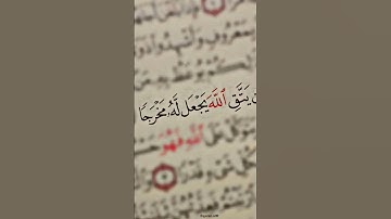 وٌمًنِ يَتٌقُ آلَلَهّ يَجّعٌلَ لَهّ مًخِرجّآ #اكسبلور #قران كريم