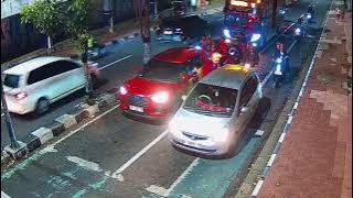 Pemandangan malam di sekitar jalan raya cianjur saat malam hari