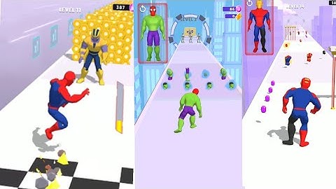 Mashup hero 3d Gameplay unlock all  character | mashup hero superhero 3d running game