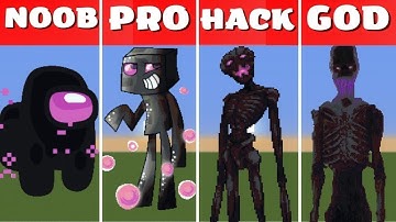 Pixel Art (NOOB vs PRO vs HACKER) Enderman in Minecraft