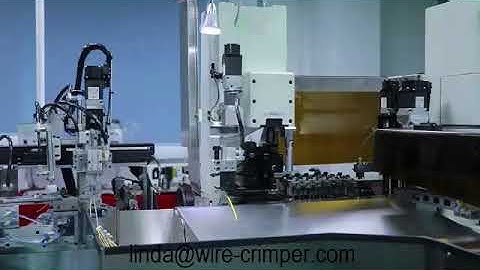 Automatic two cable ends crimping and one end connector insertion machine