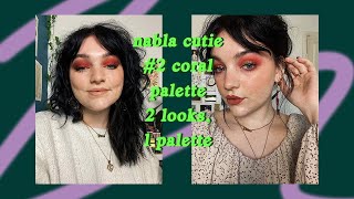 nabla cutie #2 coral palette | two looks, one palette