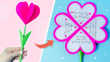 Hướng Dẫn Làm Thiệp 20/10 Tặng Mẹ | ❤️ Thiệp Trái Tim 3D 20/10 ❤️ | DIY Mother