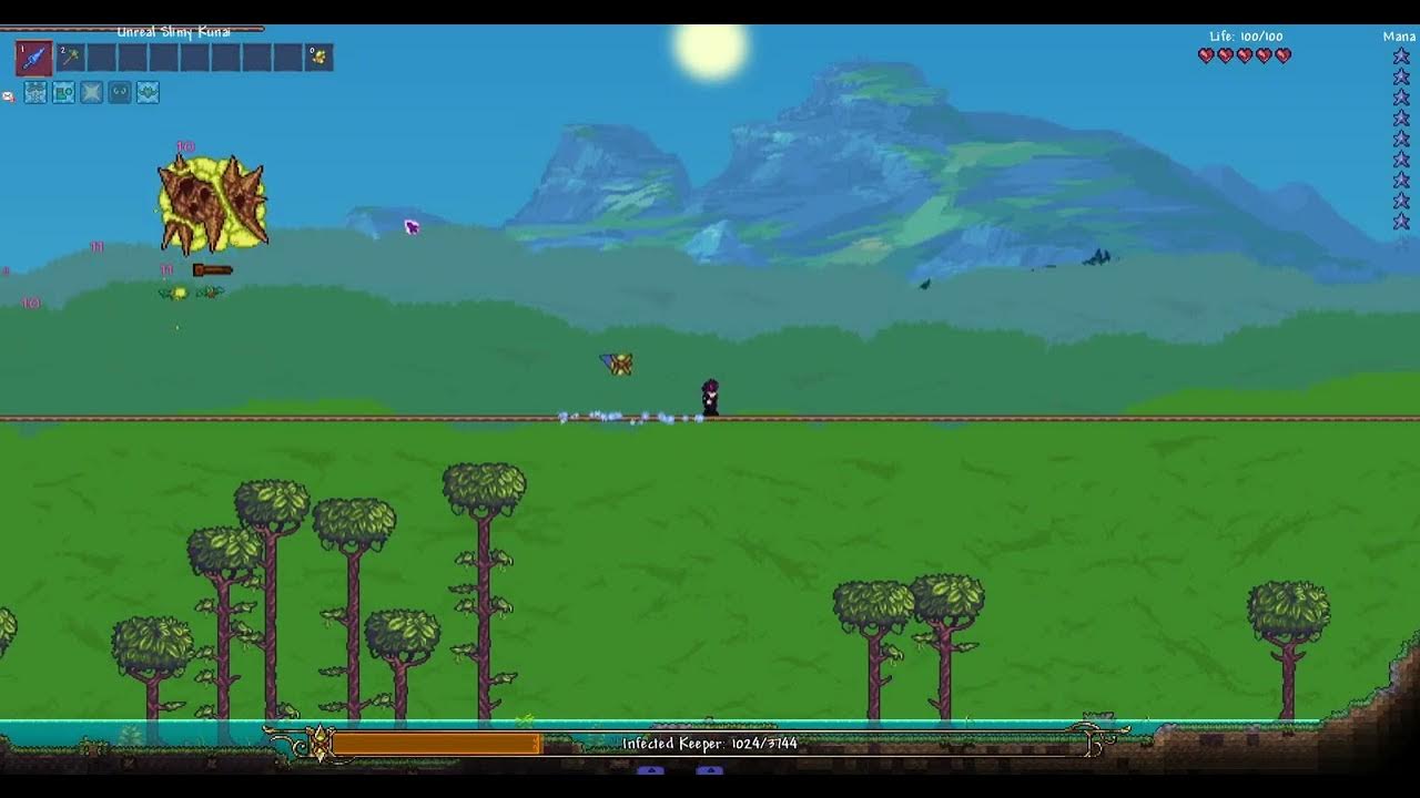 Terraria Valor Mod Infected Keeper Boss Nohit YouTube