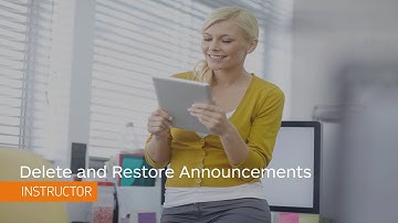 Announcements - Delete and Restore Announcements - Instructor
