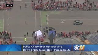 Video: Police Chase Speeds Through Chiefs Super Bowl Parade Route