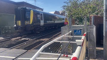 Trains at Poole Level Crossing