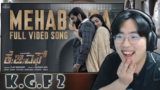 Korean Reacts To Mehabooba Video Song (Kannada) | KGF Chapter 2 | RockingStar Yash