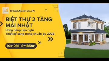 Biệt Thự 2 Tầng Mái Nhật Hiện Đại 10x10m | Thiết Kế Sang Trọng – Đẳng Cấp | TGBV.1185