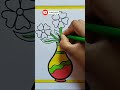 How to Draw Flower Pot Drawing Easy Step By Step / Flower Drawing #shorts #youtubeshorts #viral