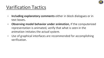 02 SMS Module 5 Verification of Simulation models by Pritesh