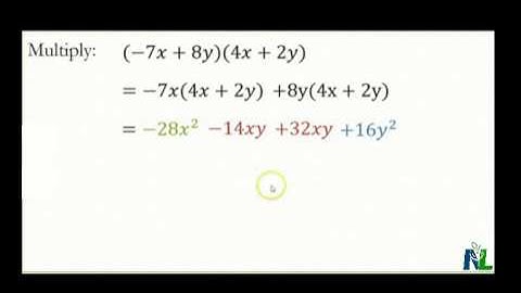 Multiplying Binomials with Different Variables using the Distributive Property