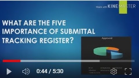 WHAT ARE THE FIVE IMPORTANCE OF SUBMITTAL TRACKING REGISTER? #document controller#constructionsite