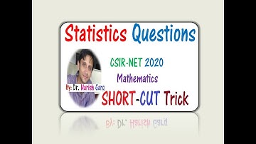Probability and Statistics Questions  | CSIR NET 2020 Mathematics