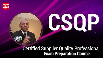 Certified Supplier Quality Professional CSQP