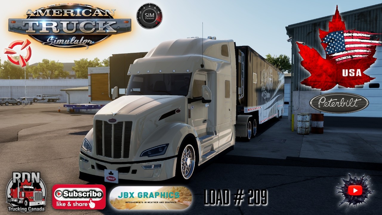American Truck Simulator RDN Trucking Canada. Перевозка из Форт-Уэрта, Техас, в Лонгвью, Техас, г...