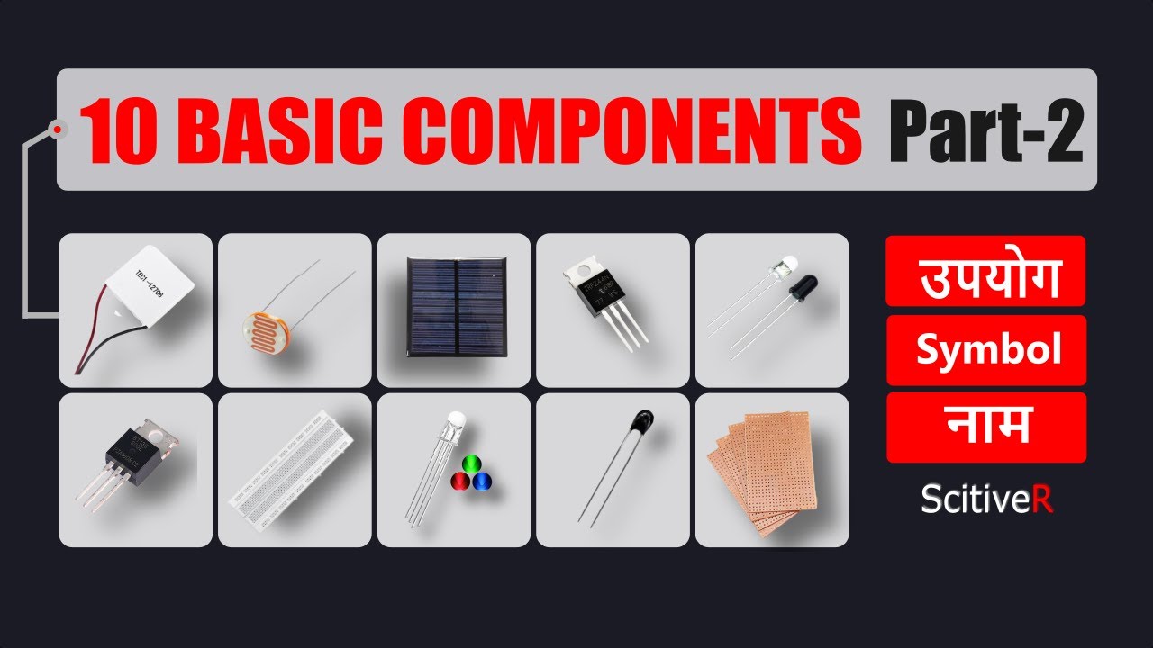 10 Basic electronics components Part-2 | Name, Symbols and Uses in ...