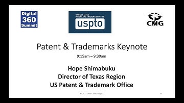 Digital 360 Summit 2022 Day 2 - Hope Shimabuku Patent & Trademarks Keynote - USPS