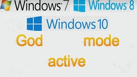 How To: Activate godmode for Windows 7 & 8 & 10 (and bonus video)
