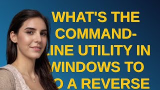 What's the command-line utility in Windows to do a reverse DNS look-up?