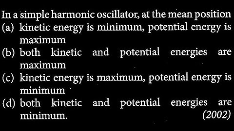In a simple harmonic oscillator, at the mean position  SW DTS 18 Q6