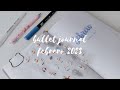 bullet journal febrero 2023 I minimalista &amp; simple  (eng sub)