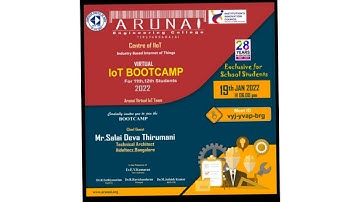 MHRD IIC | 1504 - ARUNAI ENGINEERING COLLEGE  | DEPARTMENT OF CSE | VIRTUAL IoT BOOTCAMP - 2022 |