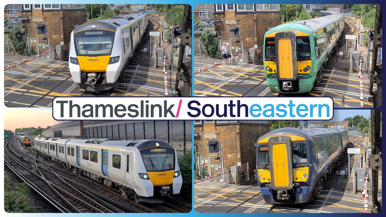 ThamesLink and Southeastern Railway Trains on the Chatham Main Line at Gillingham