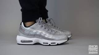 air max 95 silver bullet on feet