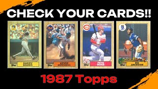 De 50 meest waardevolle Topps honkbalkaarten uit 1987 - rookies en meer!