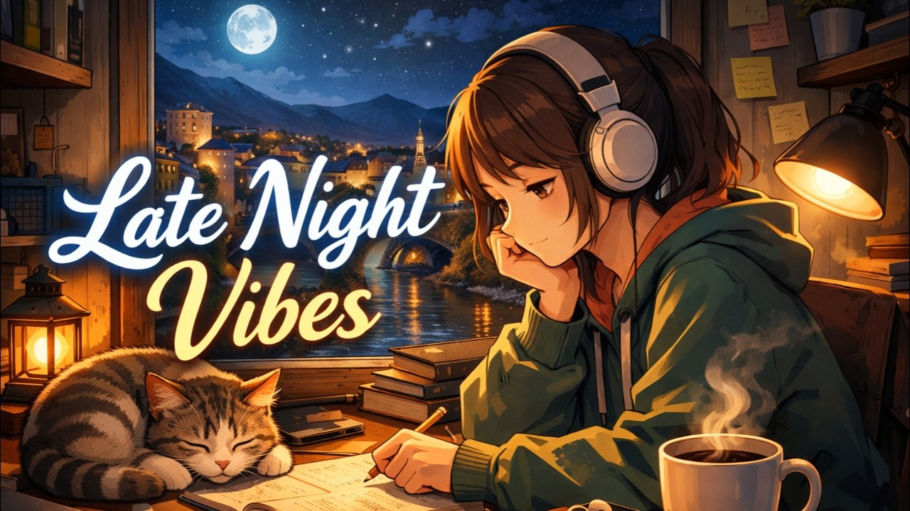 Late Night Vibes - 1 Hour Lofi Hip Hop Mix for Studying, Relaxing & Deep Focus Chill Beats to Study